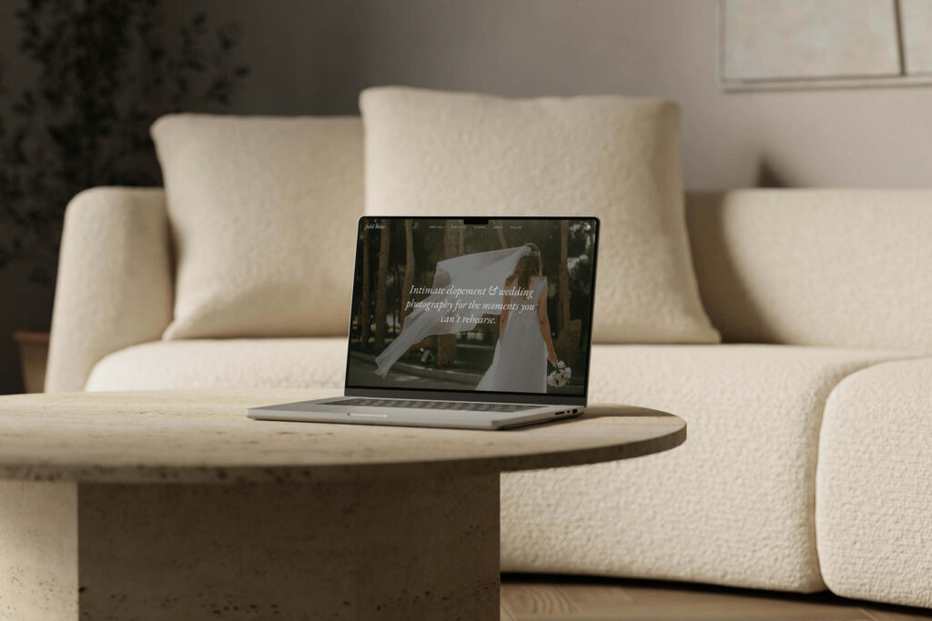 Showit website template for wedding photographers by Studio Wildlight