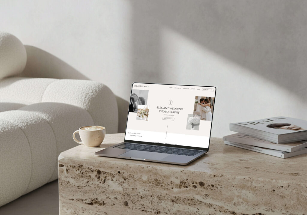 Urban Elegance Showit — best showit templates for wedding photographers, minimal elegant design